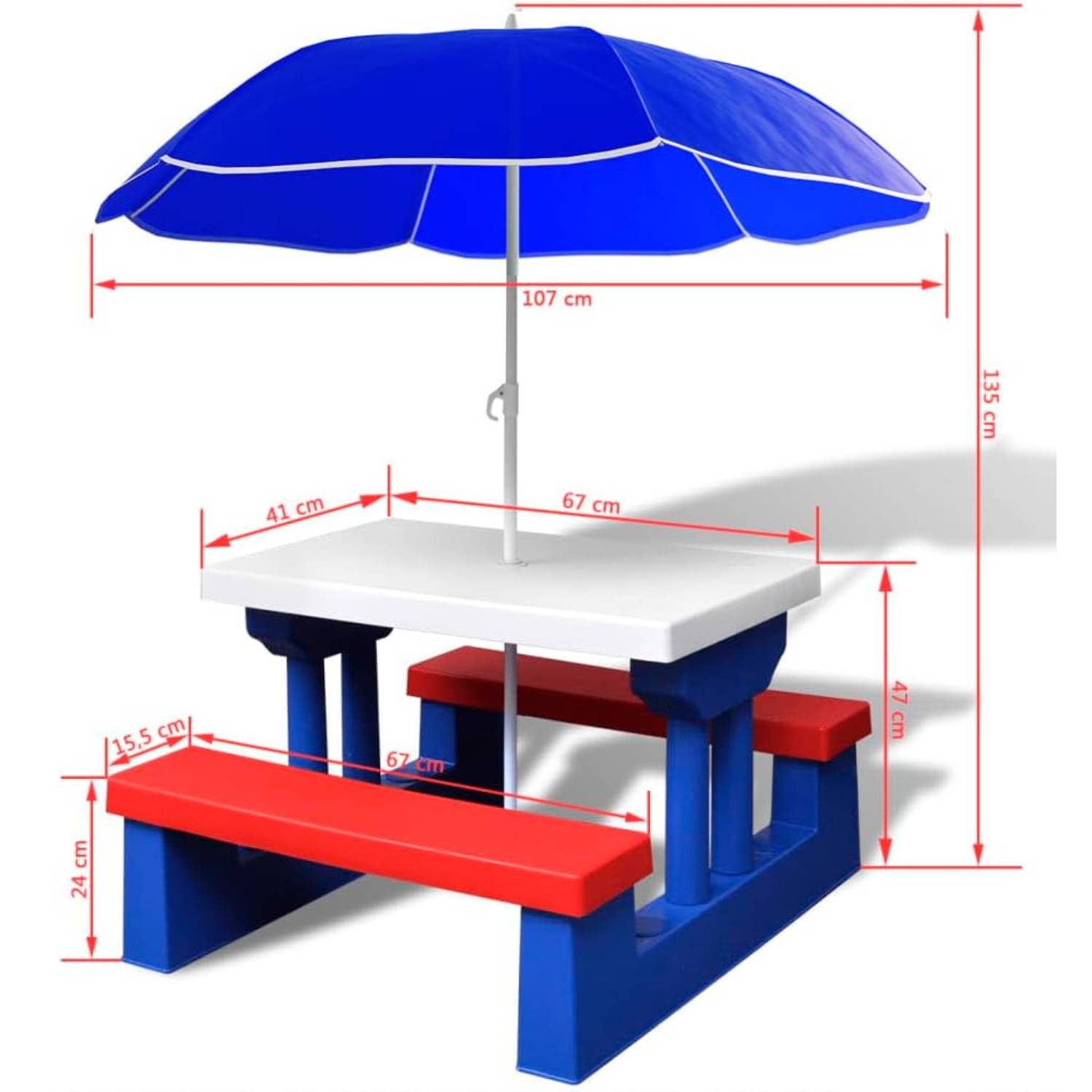 Kids Picnic Table with Umbrella: image 2