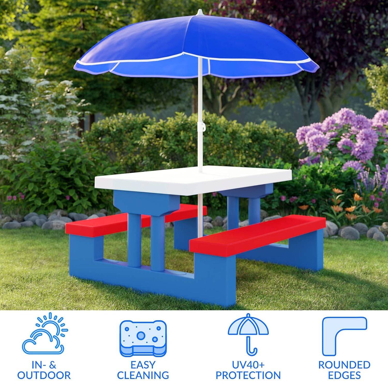 Kids Picnic Table with Umbrella: image 5